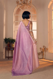 Mehek Lavender Shaded Pure Silk Cutwork Saree
