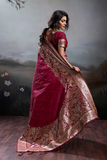 Rajwada Silk Heavy Zari Woven Silk Blend Festive Saree