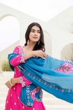Pink Chinon Silk Kurti Set with Dupatta
