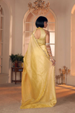 Mehek Yellow Shaded Pure Silk Cutwork Saree