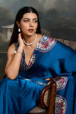 Mandala Pure Modal Satin Ajrakh Print Saree