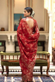 Red Kanjivaram Banarasi Silk Saree with Rich Zari Weaving & Jacquard Blouse