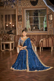 Rangoli Silk Saree with Resham, Zari & Sequins Embroidery Work