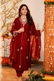 Royal Vichitra Silk Embroidered Kurta Pant Dupatta Set
