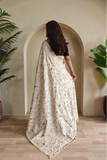 Pure Loom Tussar Saree with Embroidery & Zari Border