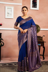 Royal Blue Traditional Silk Saree