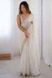 Rangoli Silk Party Wear Saree with Embroidered Border Lace - kavyo.in