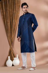 Rich Banarasi Jacquard Men’s Kurta Pajama Set
