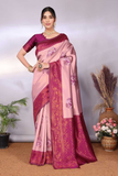 Rose Darbar Banarasi Soft Silk Floral Buti Woven Saree