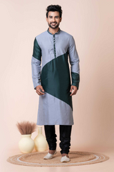 Dual-Tone PS Viscose Kurta Pajama Set for Men