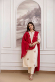 Ivory Blossom Grace – Chanderi Embroidered Suit Set