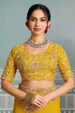 Soft Star Georgette Saree with Embroidered Cutwork Aarco Border & Matching Work Blouse