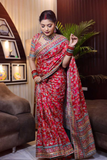 Laal Ajrakh Maharani Saree