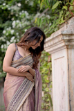Soft Twill Net Saree with Sequins & Dori Embroidery Work
