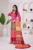 Rangriti Chinon Silk Printed Kurti Palazzo Set