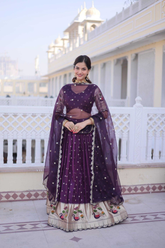 Dola Silk Meena Weaving Lehenga Choli Set with Tabby Silk Dupatta
