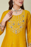 Sunheri Nari – Vichhitra Silk Embroidered Kurta Pant Set with Dupatta