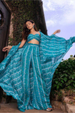 Digital Print Crepe Silk Co-ord Set with Sequins Work