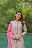 Mahi Jaipur – Ultra Fine Muslin Kurti Suit Set