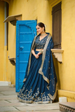 Desirable Vichitra Silk Sequins Embroidered Lehenga Set