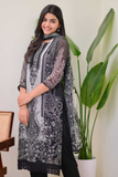 Elegant Arrival – Black Organza Silk 3-Piece Suit Set