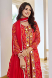 Rangriti Fox Georgette Bandhani Kurti Palazzo Set with Mirror Work Dupatta