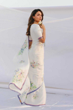 Bright Moss Silk Printed Saree with Satin Silk Blouse (Alia Inspired)