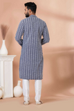Elegant Embroidered Cotton Kurta Pajama Set
