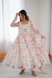Sunkissed Floral Organza Gown Set