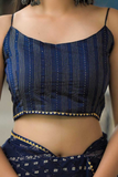 Midnight Elegance Georgette Silk Saree