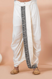 Royal Black Embroidered Men’s Kurta Pajama Set