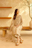 Ivory Pearl Roman Silk Embroidered Suit Set