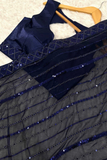 Midnight Glam Georgette Saree with Japan Satin Blouse
