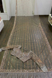 Rosé Shimmer Net Saree with Sequin & Zari Work