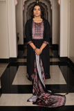 Midnight Noor – Viscose Simmer Kurti Pant Set with Printed Dupatta