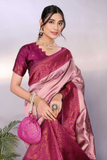 Rose Darbar Banarasi Soft Silk Floral Buti Woven Saree