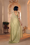 Mehek Pista Shaded Pure Silk Cutwork Saree