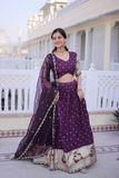 Dola Silk Meena Weaving Lehenga Choli Set with Tabby Silk Dupatta