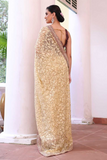 Designer Embroidered & Embellished Brasso Saree