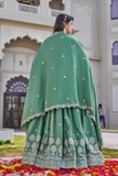 Crepe Silk Embroidered Lehenga Choli Set with Dupatta