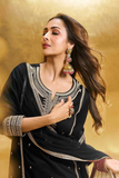 Zarqa Noir – Designer Heavy Embroidered Party Wear Suit Set