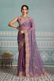 Soft Fendy Net Saree with Chikankari Embroidery & Cutwork Border