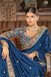 Rangoli Silk Saree with Resham, Zari & Sequins Embroidery Work