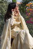 Ivory Aura Embroidered Chinnon Sharara Set