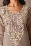 Heaven of Chikankari – Premium Chanderi Silk 3-Piece Suit Set