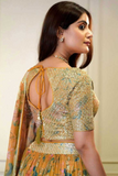 Floral Organza Lehenga Choli with Dupatta
