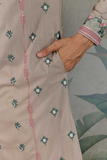 Ivory Viscose Silk Embroidered Kurta Set