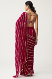 Sreeleela Red Faux Georgette Real Mirror Work Saree