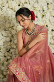 Fendy Soft Net Chikankari Embroidered Saree with Mono Banglory Blouse