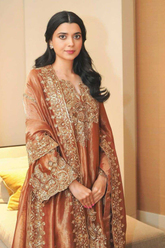 Zareen Aura Frendy Silk Embroidered Kurti–Plazzo Set with Dupatta